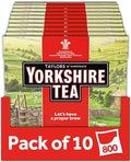 Yorkshire Tea Black Tea Bags - Bulk Pack of 800 (10 Boxes of 80)