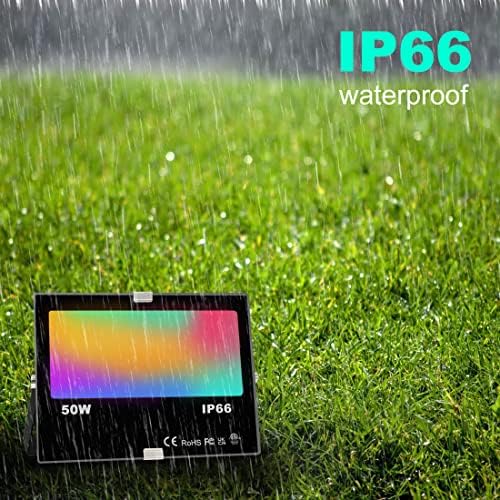 50W Smart RGB LED Floodlight – Bluetooth App Control