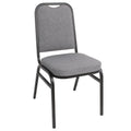 Bolero Square Back Stacking Banquet Chairs, Black & Grey Pack of 4 - image 1