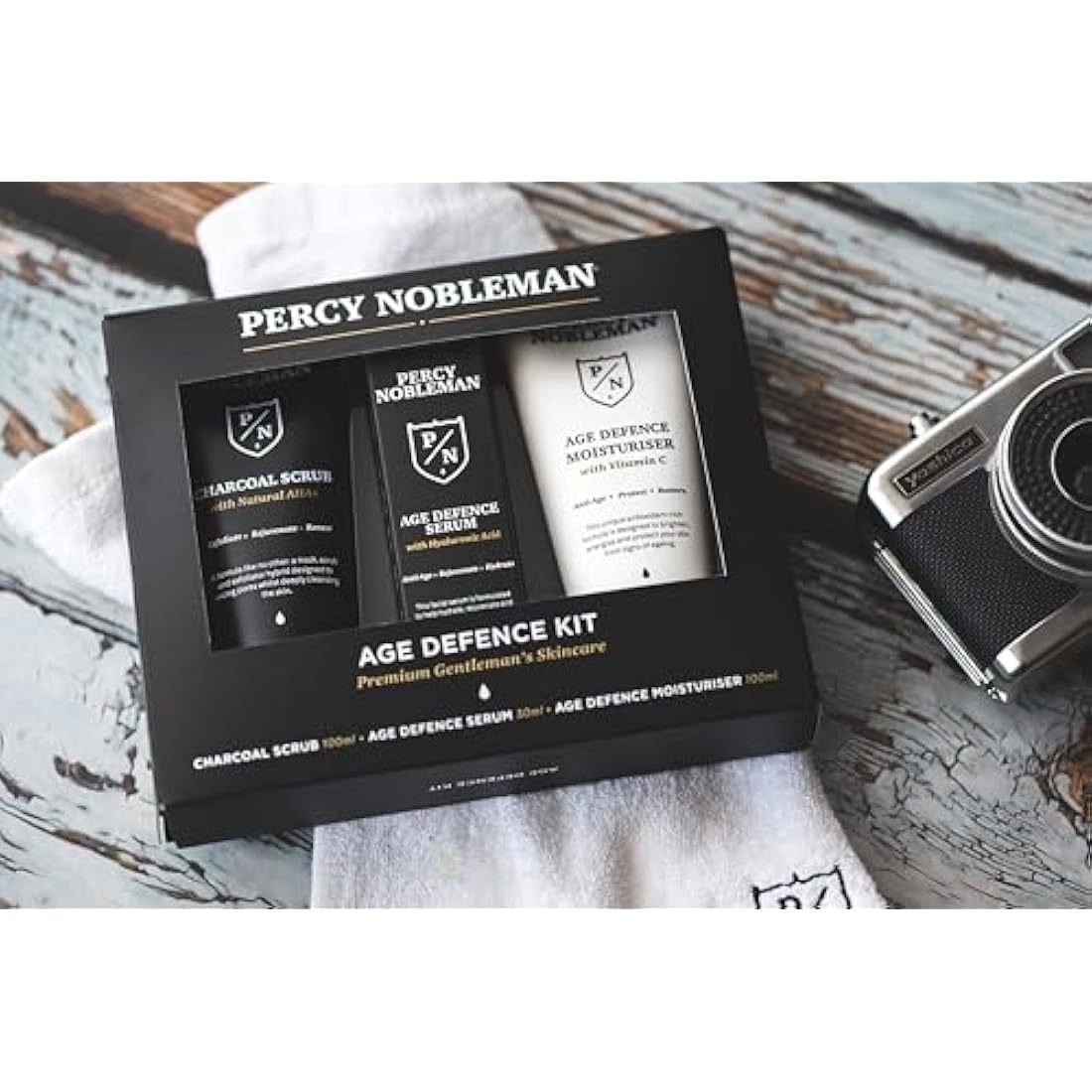 Percy Nobleman Age Defence Kit – 3-Step Men's Skincare Gift Set