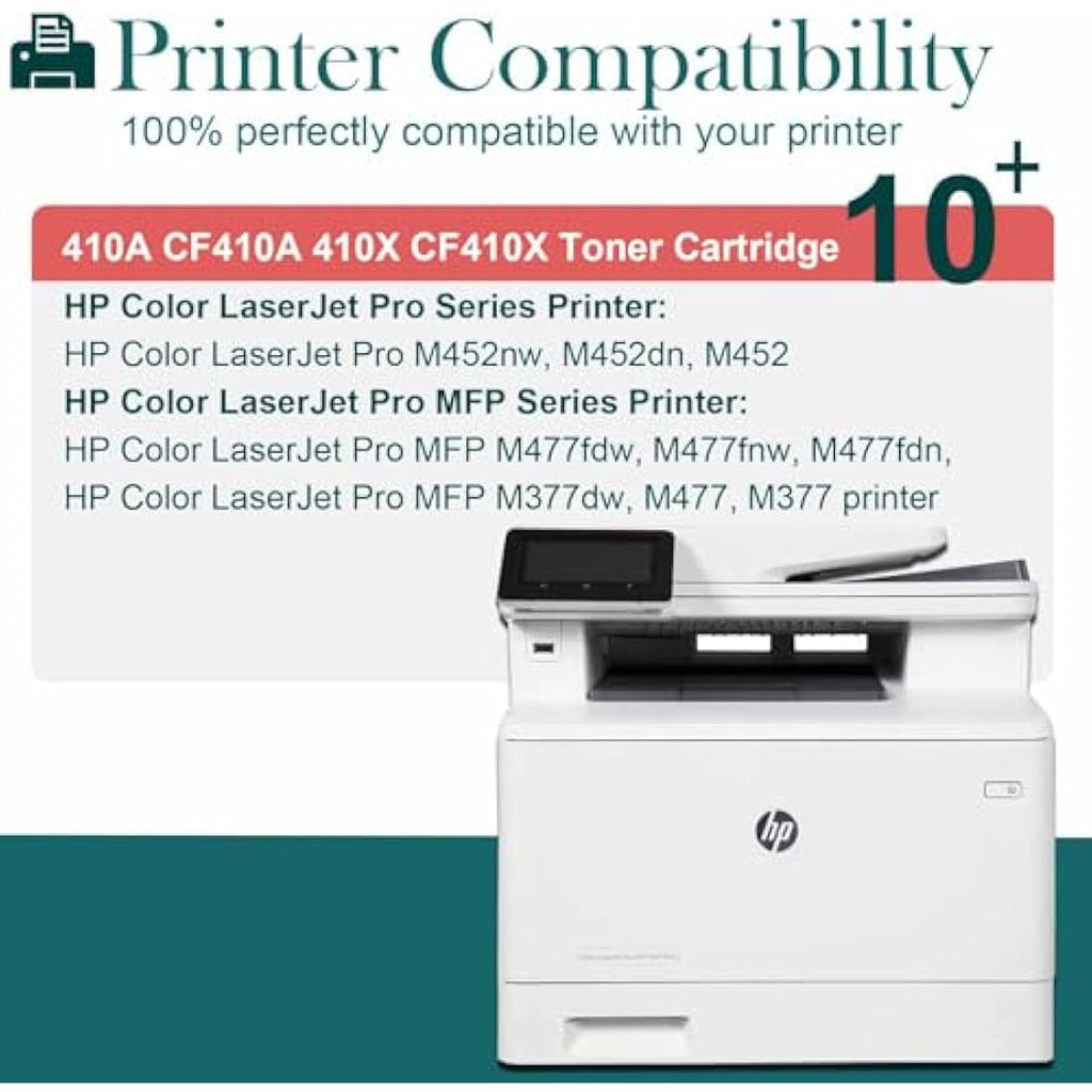 HenceBuy 410A Toner Cartridges for HP Color LaserJet Pro M477 M452 | 4-Pack