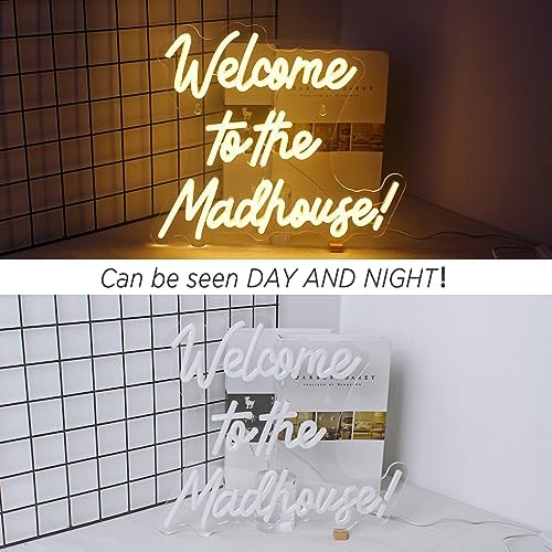 Horseneon Welcome to The Madhouse LED Neon Sign | Acrylic Wall Decor