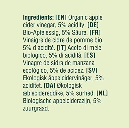 Eat Wholesome Organic Apple Cider Vinegar with The Mother - Raw, 5L