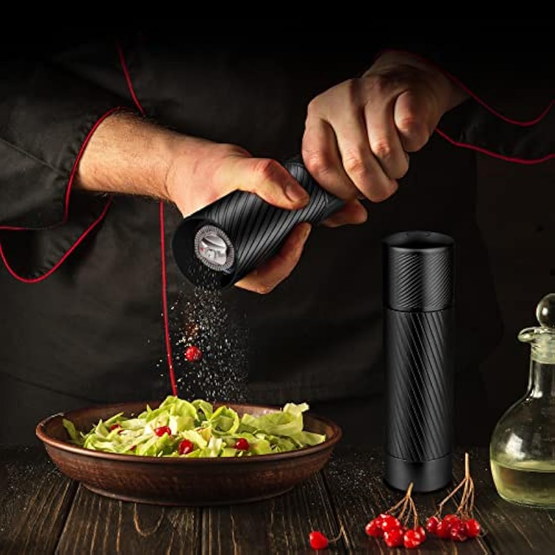Homnoble Professional Pepper Mill – Heavy Duty Aluminum Manual Grinder