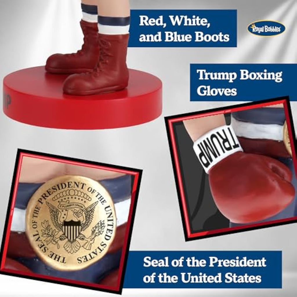 Royal Bobbles Donald Trump Boxer Bobblehead | Premium Polyresin Figure