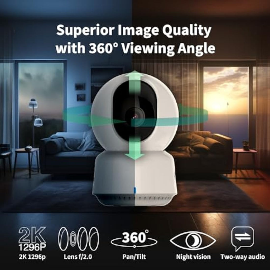 Aqara E1 2K Indoor Security Camera | Pan & Tilt Wi-Fi 6 HomeKit Cam