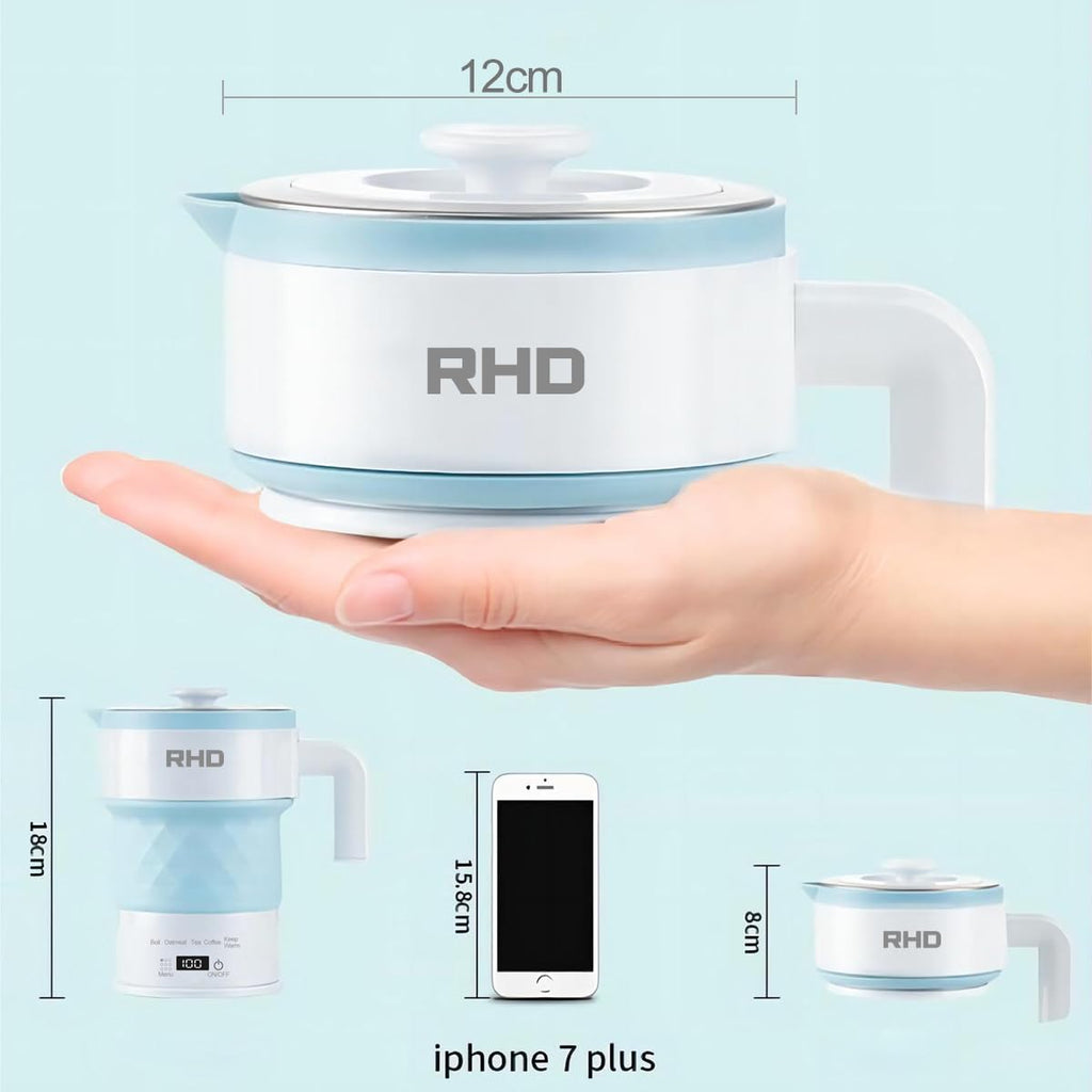 Jolof Store Foldable Electric Kettle – 0.7L Portable Travel Water Boiler
