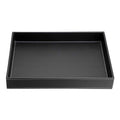 SUMNACON PU Leather Vanity Tray | Black Desktop Organizer for Bathroom