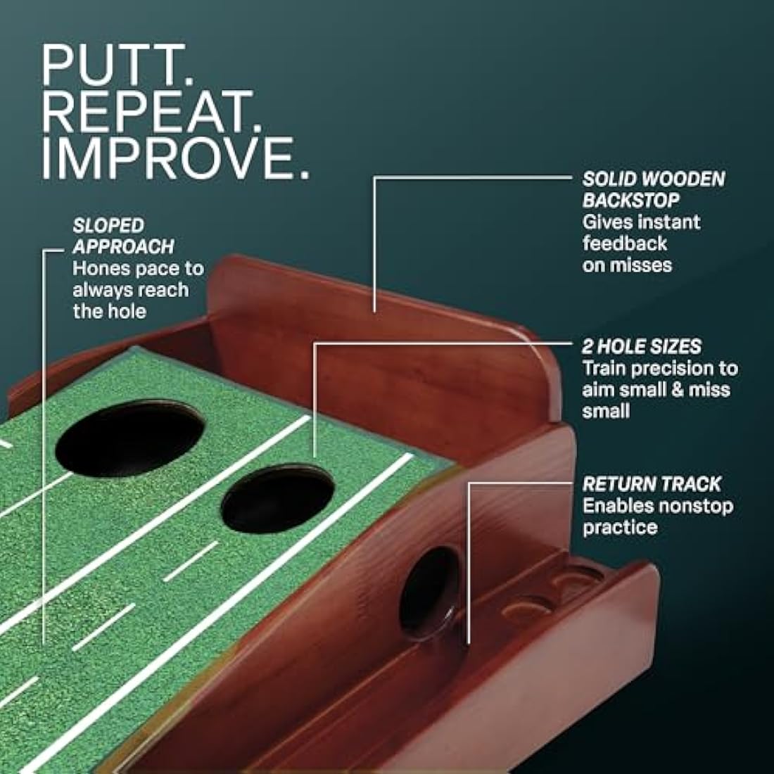 Perfect Practice Putting Mat – 9.5ft Indoor Golf Training Aid
