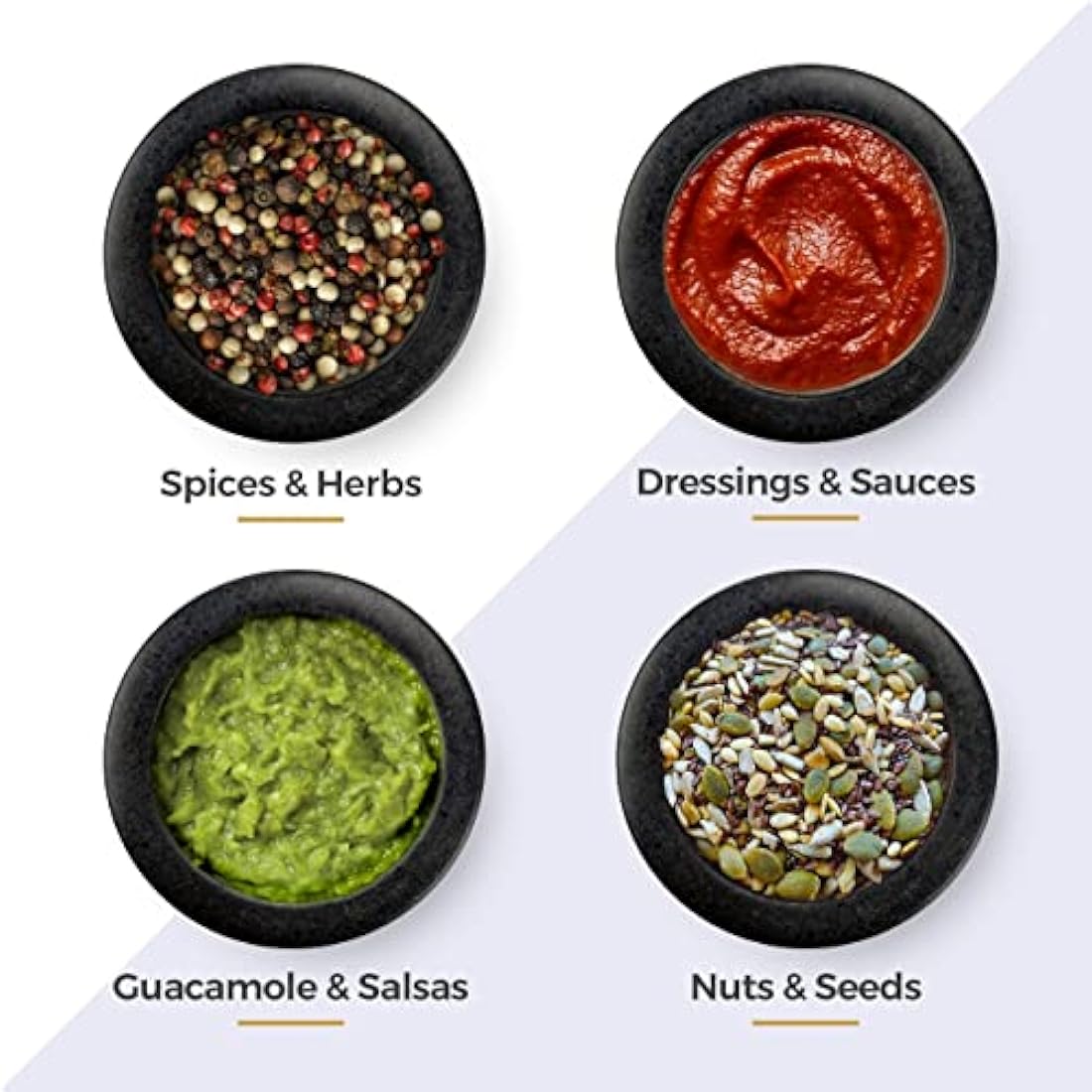 Silk Route Home Granite Pestle and Mortar Set | Durable Spice Grinder