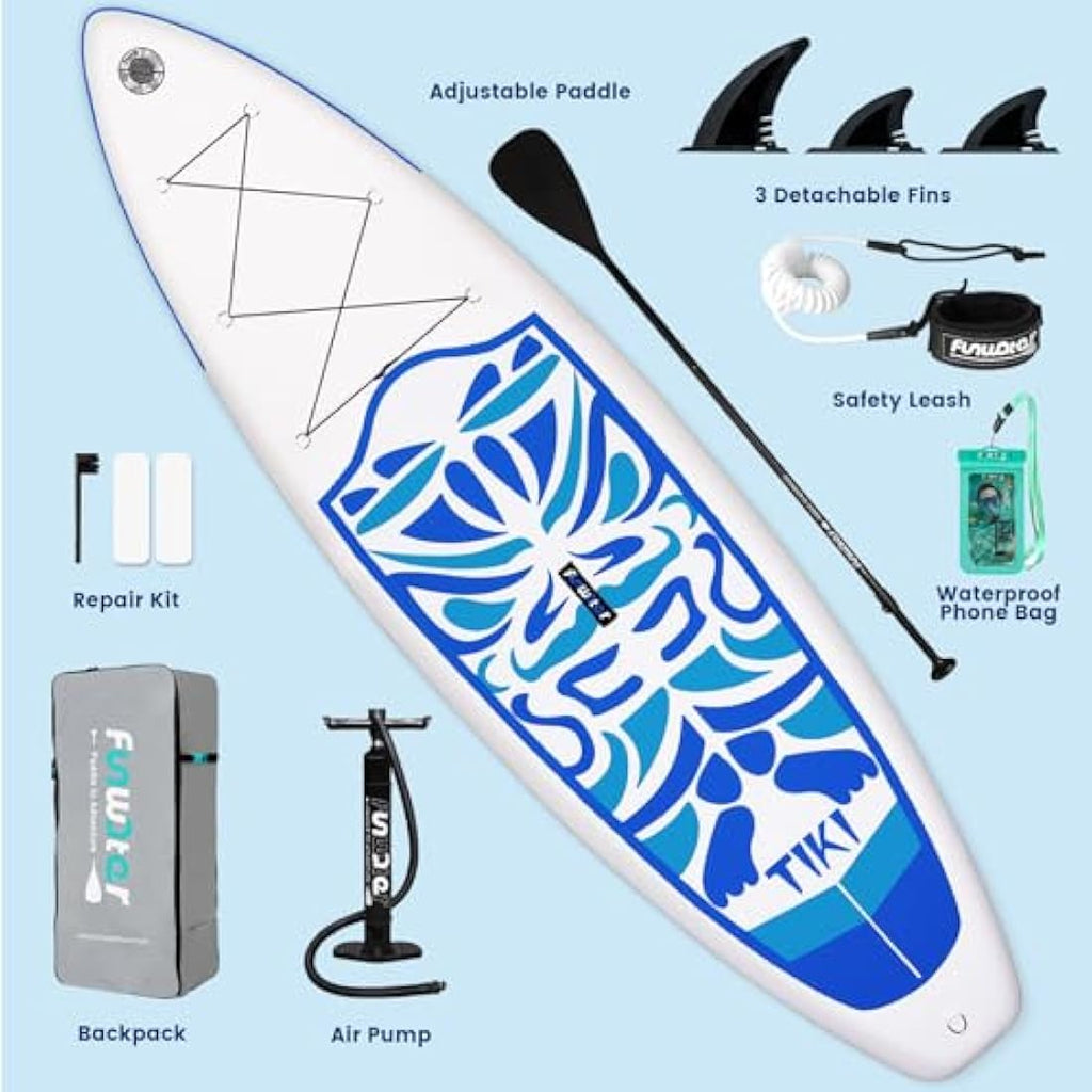FunWater Inflatable Stand Up Paddle Board – Ultra-Light 10.5' ISUP Kit