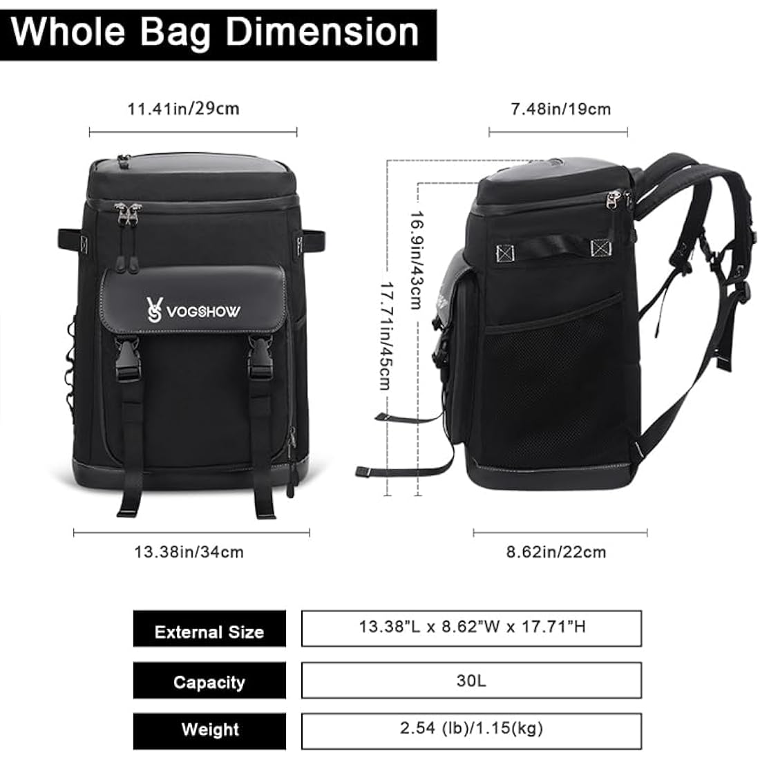 Vogshow 30L Insulated Cooler Backpack – Leakproof Waterproof Picnic Bag