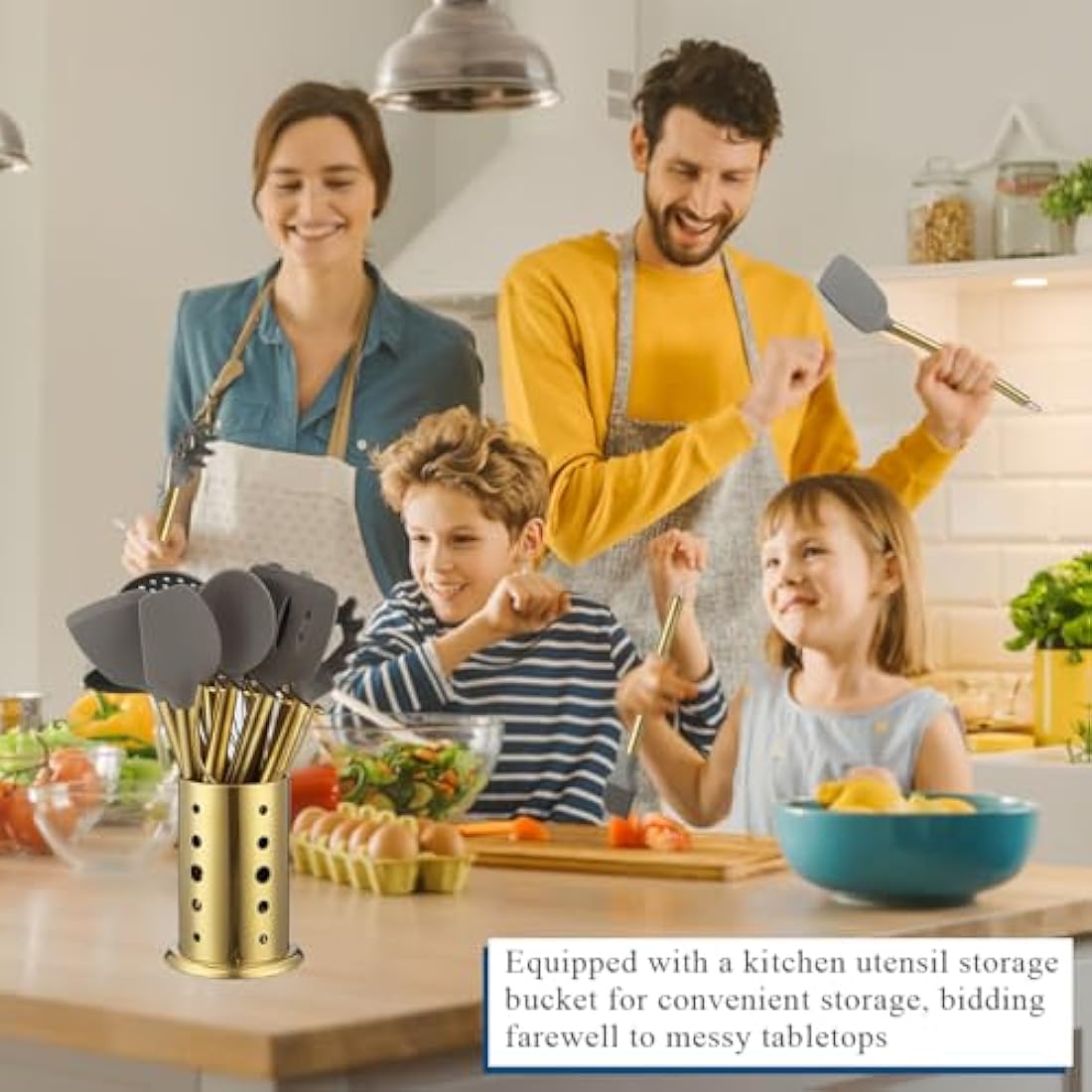 Gold Kitchen Utensils Set – 38pc Silicone & Stainless Steel