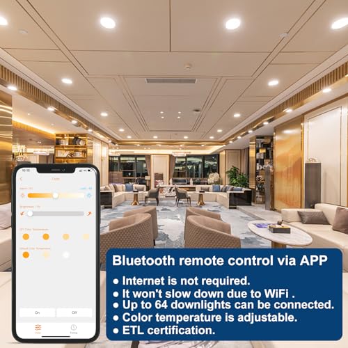 ChangM 3 Inch Smart LED Downlights | 8W Alexa & Bluetooth Recessed Lights
