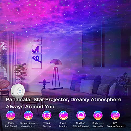 PANAMALAR Smart WiFi Star Projector | LED Nebula Galaxy Night Light