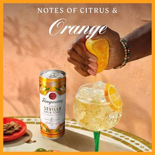 Tanqueray Flor de Sevilla Gin & Tonic Cans | 12 x 250ml Ready to Drink