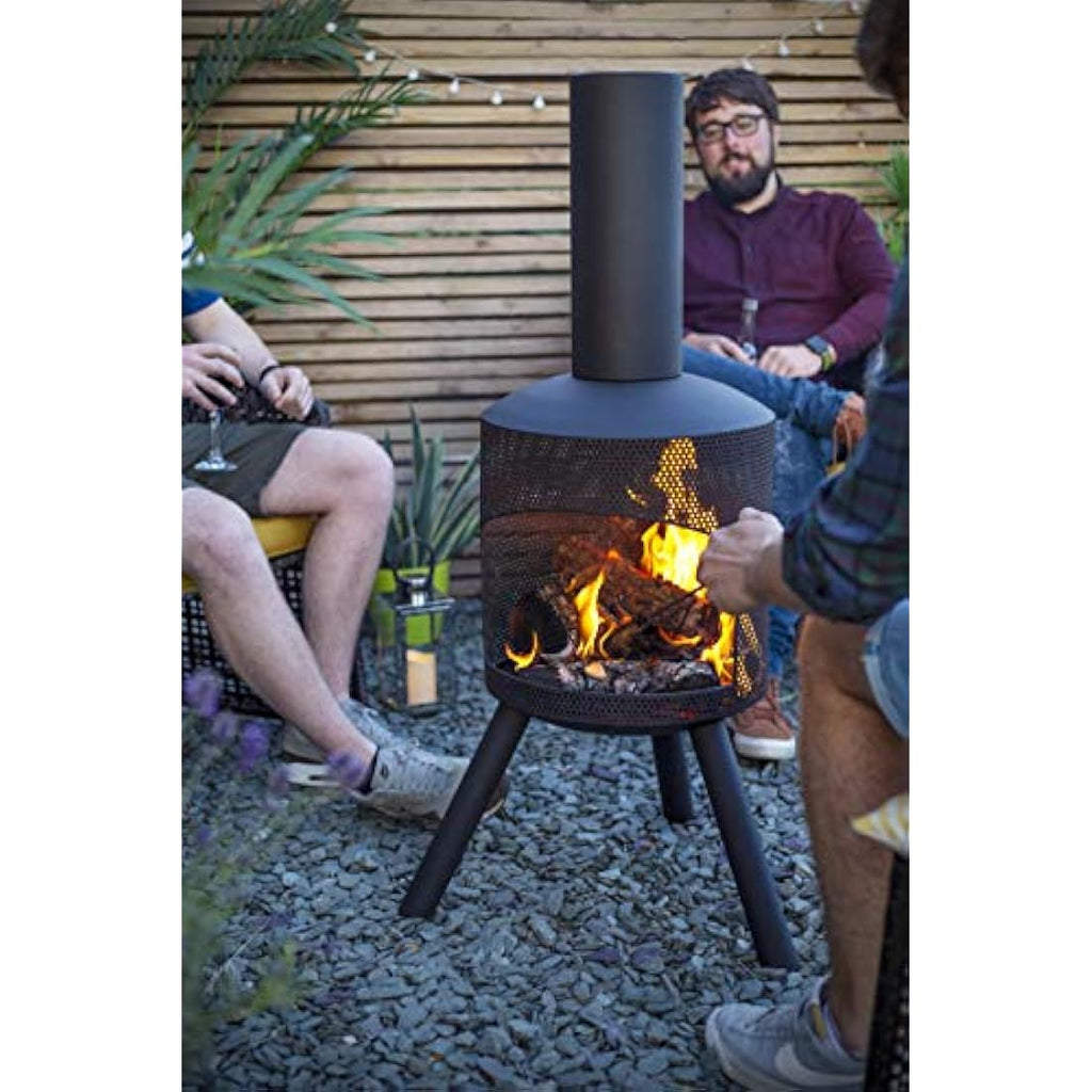 Jolof Store Santana Mesh Body Chimenea – Durable Steel Outdoor Fireplace