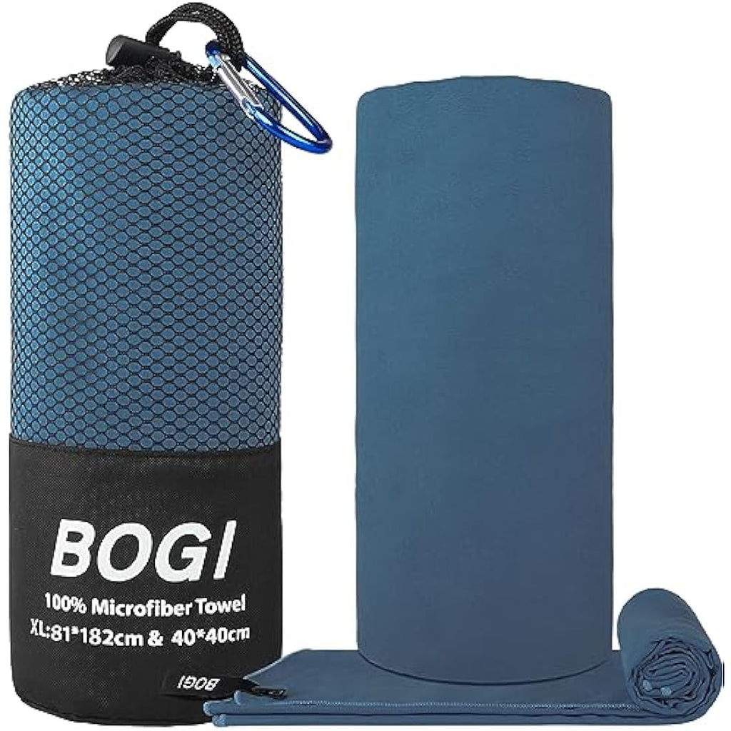BOGI Microfibre Quick Dry Travel Towel – Ultra Absorbent Gym & Beach Towel