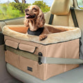 Petsfit Dog Car Seat - Medium Booster Seat with Washable Pad, Khaki