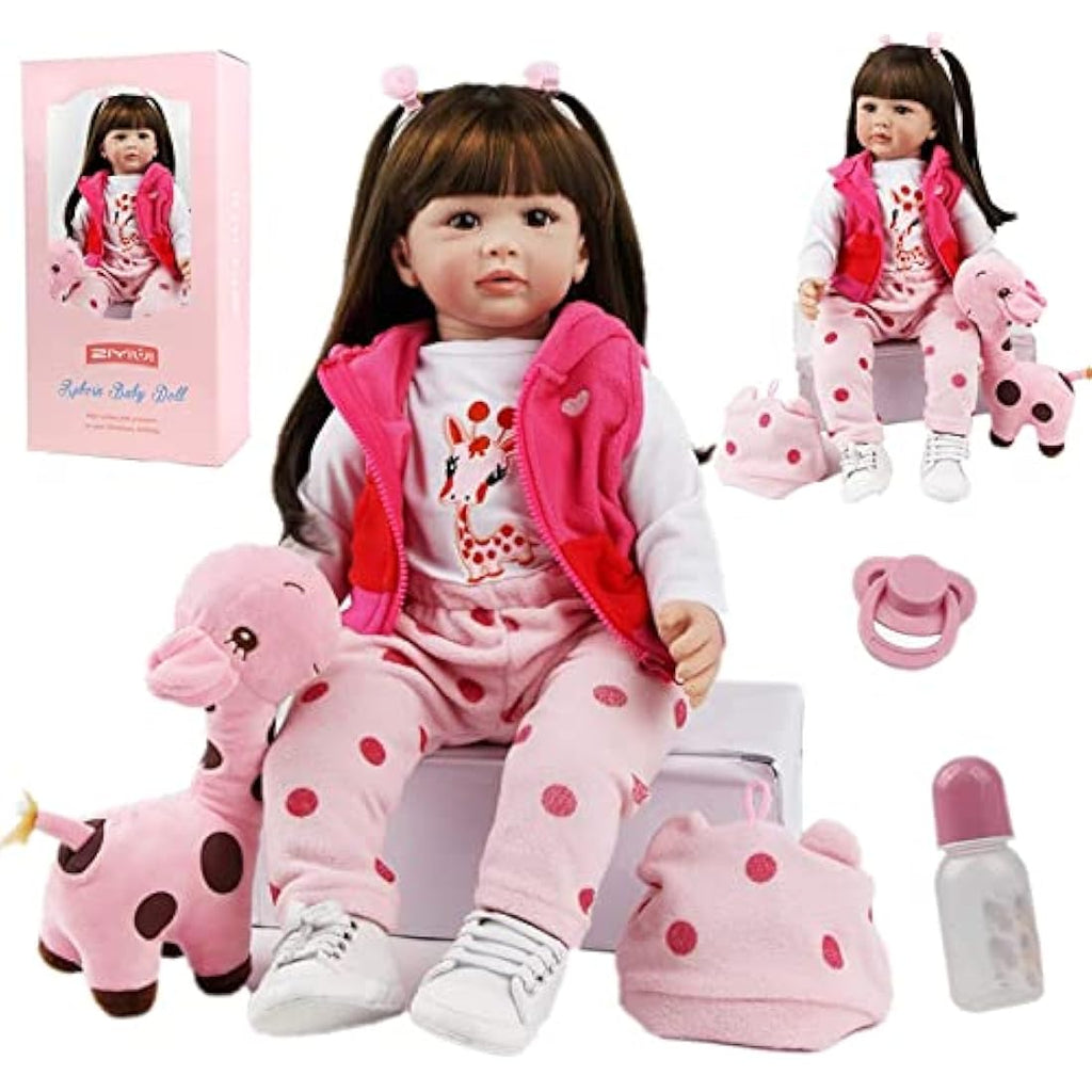 ZIYIUI 24-Inch Reborn Baby Doll – Realistic Soft Silicone Vinyl Girl