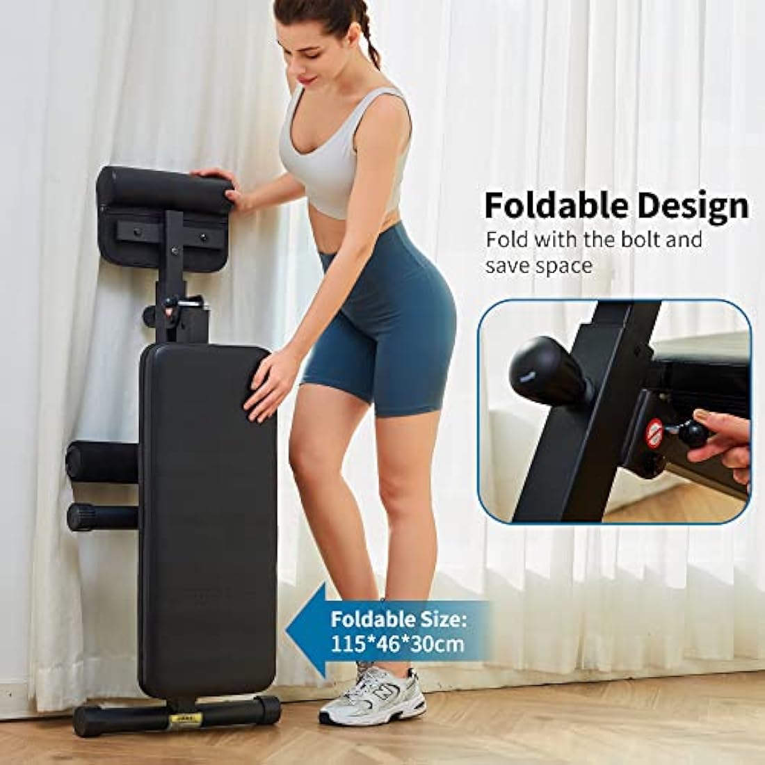 Leikefitness Adjustable Weight Bench – Foldable Full Body Workout Station