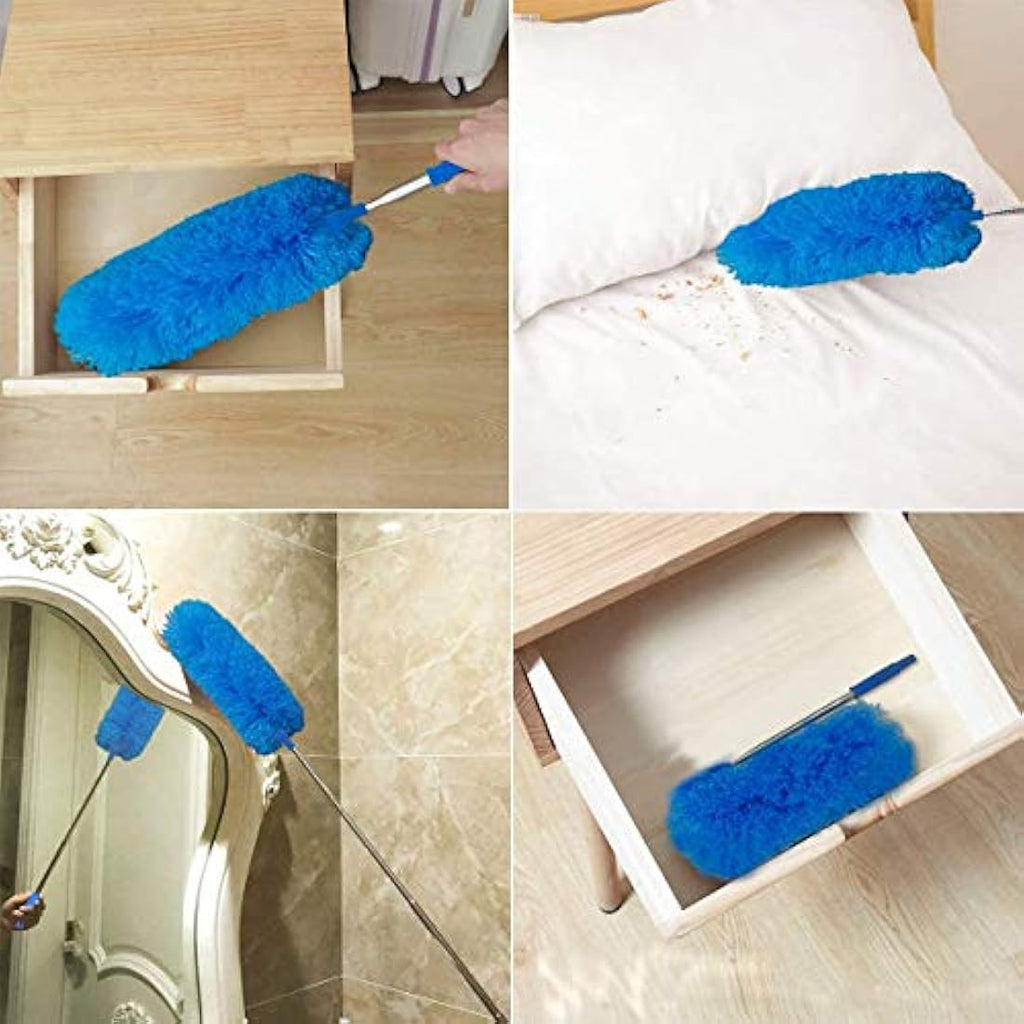 Jolof Store Microfiber Feather Duster with 100-inch Telescoping Pole – Blue