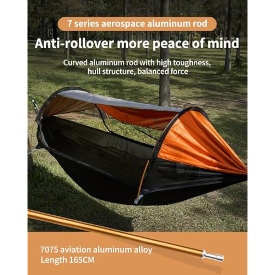 Jolof Store 3-in-1 Camping Hammock Tent with Mosquito Net & Sunshade