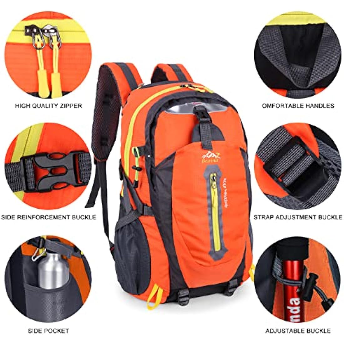 Besrina 40L Lightweight Hiking Backpack | Water-Resistant Daypack