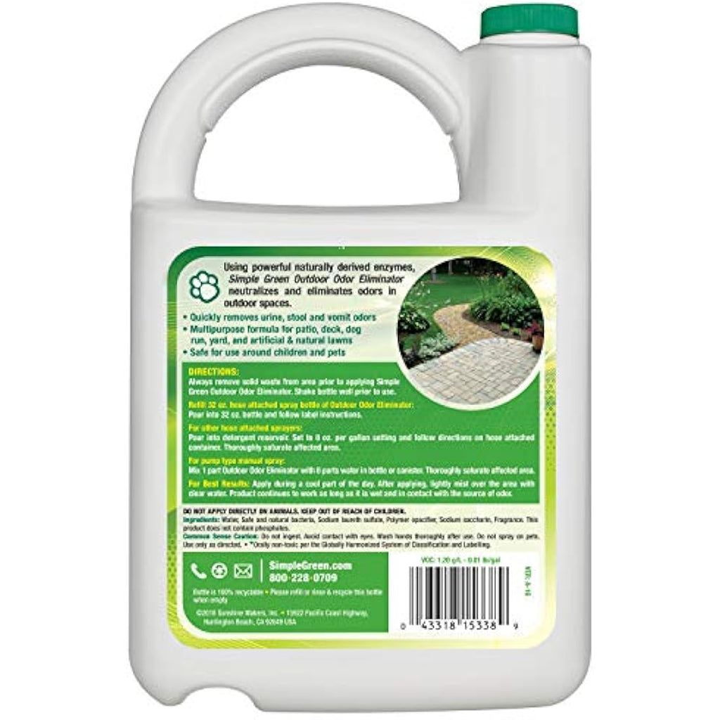 Simple Green Pet Outdoor Odor Eliminator - 1 Gallon Enzyme Refill