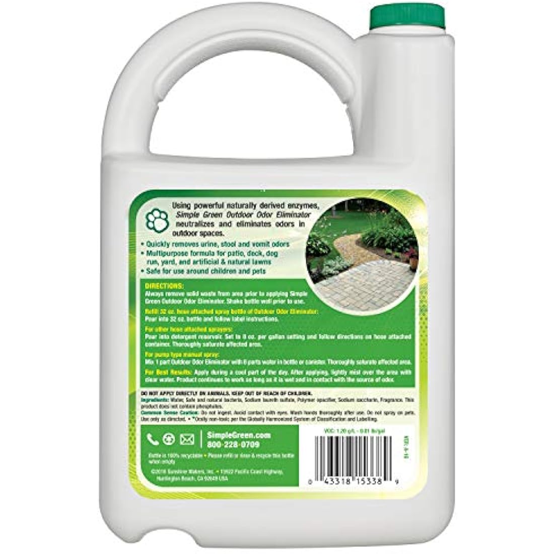 Simple Green Pet Outdoor Odor Eliminator - 1 Gallon Enzyme Refill