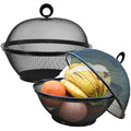 Jolof Store Mesh Fruit Basket with Lid – 4 Piece Wire Bowl Food Cover Set