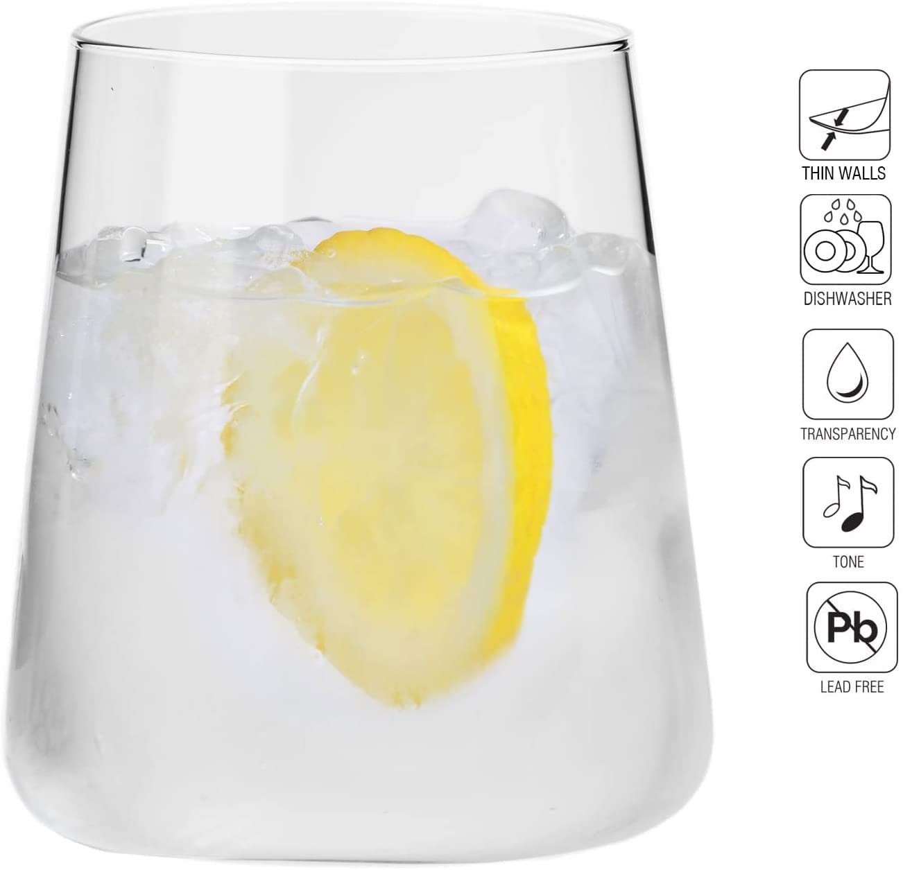 Krosno Avant-Garde Tumbler Drinking Glasses - 430ml Set of 12
