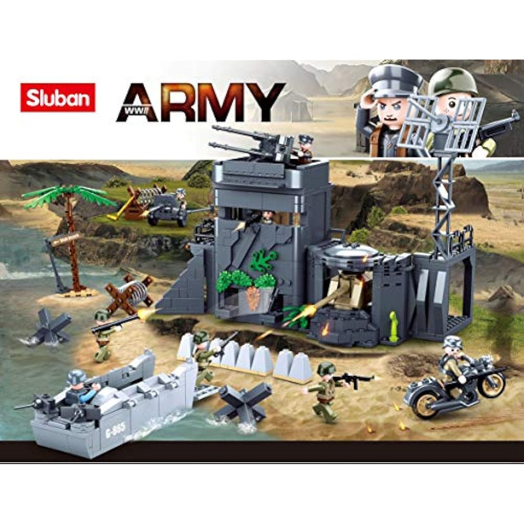 Sluban WW2 Bunker in the Dunes Building Set | 765 Military Bricks