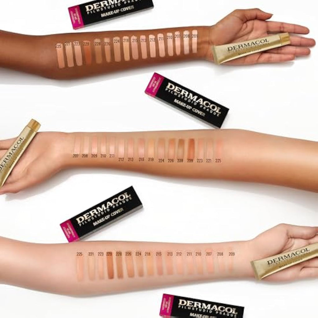 Dermacol Full Coverage Matte Foundation – Waterproof SPF 30, Shade 208