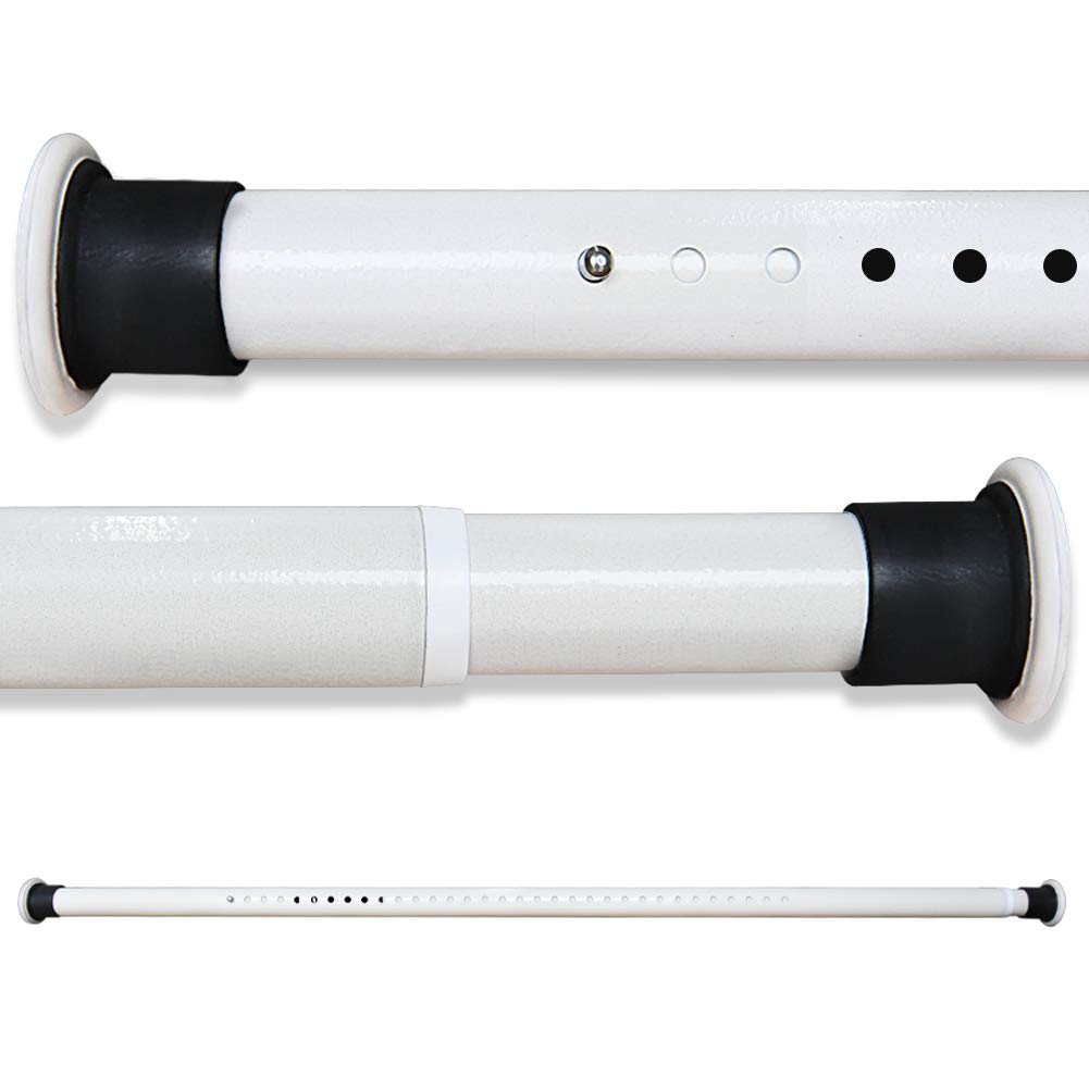 White Tension Shower Curtain Rod – 310-360cm Carbon Steel