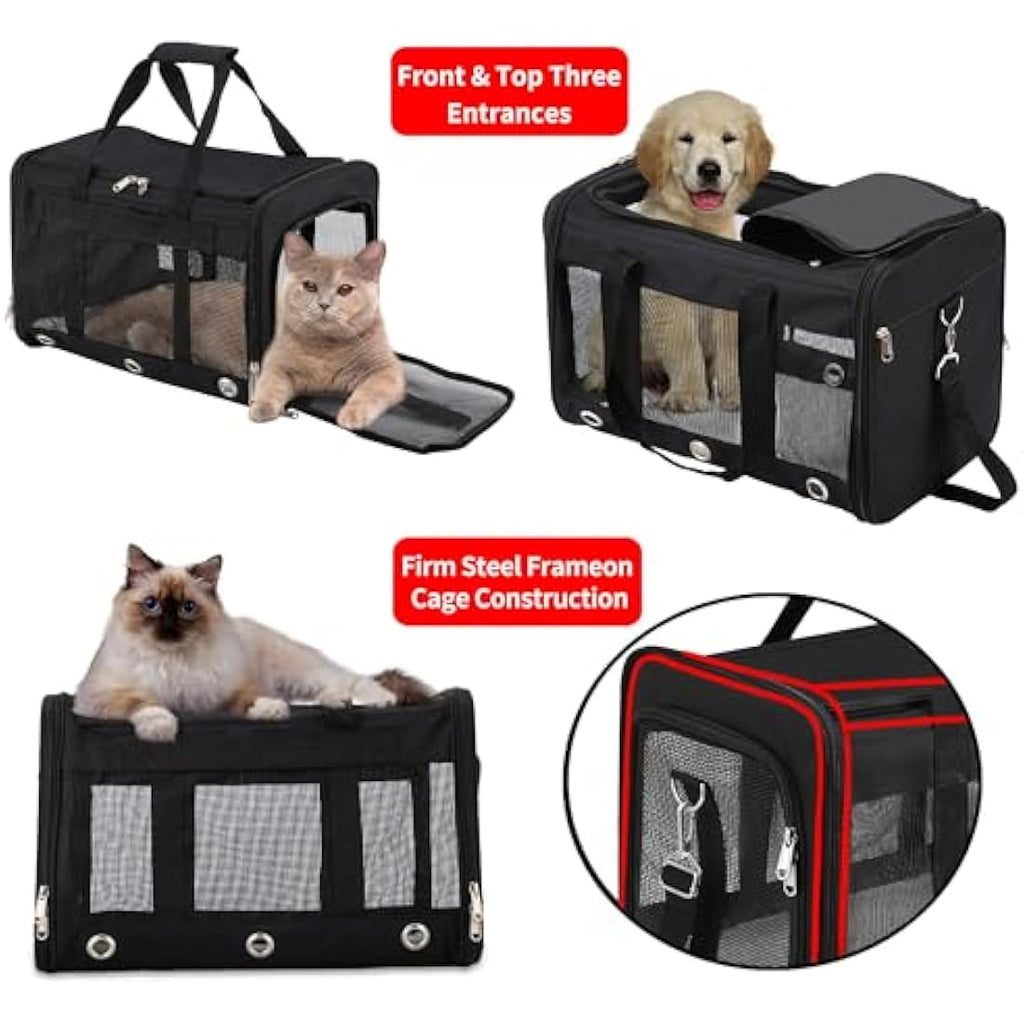 Dycietx Airline Approved Soft Sided Pet Carrier Bag for Cats and Dogs