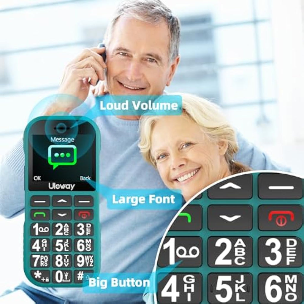 Jolof Store 4G Big Button Mobile Phone for Elderly | SOS & USB-C Dock