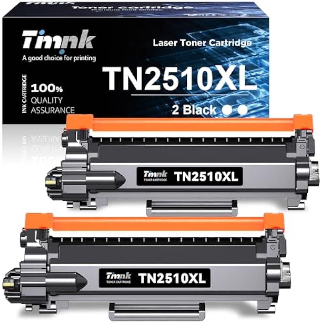Timink TN2510XL High-Yield Black Toner for Brother HL-L2400DWE (2-Pack)