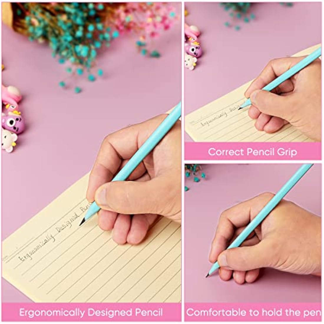 30-Pack Cartoon Animal Pencils with Toppers for Kids