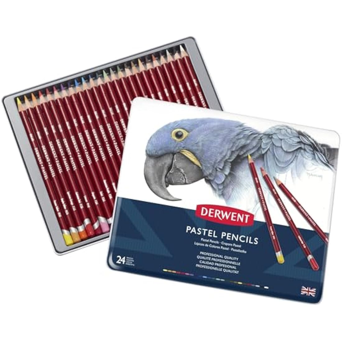 Derwent Pastel Pencils - Professional Drawing & Blending Set of 24