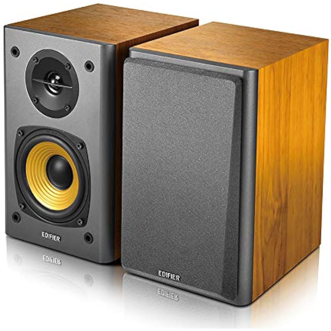 Edifier R1000T4 Active Bookshelf Speakers | 24W RMS Wood Grain Pair