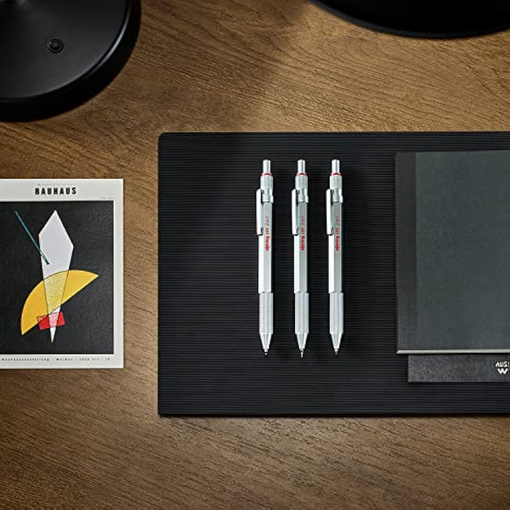 rOtring 600 3-in-1 Multicolour Pen & 0.5mm Mechanical Pencil | Silver