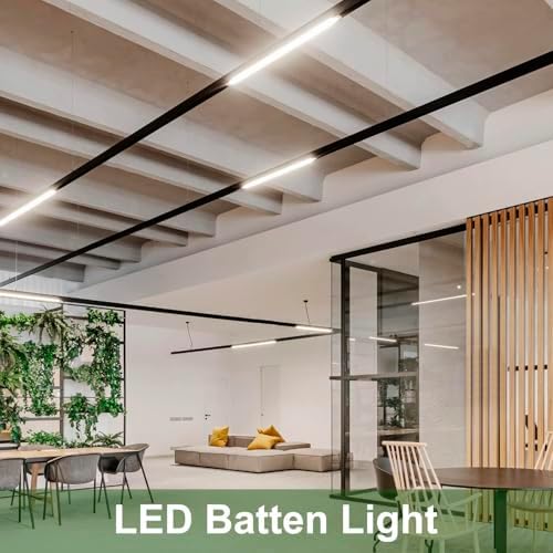 Muzha 4ft LED Batten Lights | 4-Pack 40W 6500K Daylight Ceiling Fitting