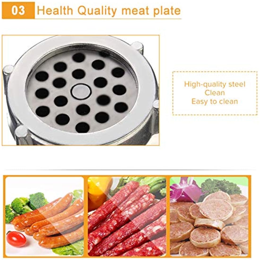 Jolof Store Manual Meat Grinder – Aluminum Alloy Mincer & Sausage Stuffer