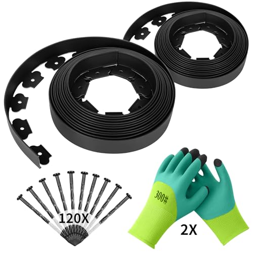 Forever Speed Flexible Garden Edging - 20m x 5cm Black Lawn Border