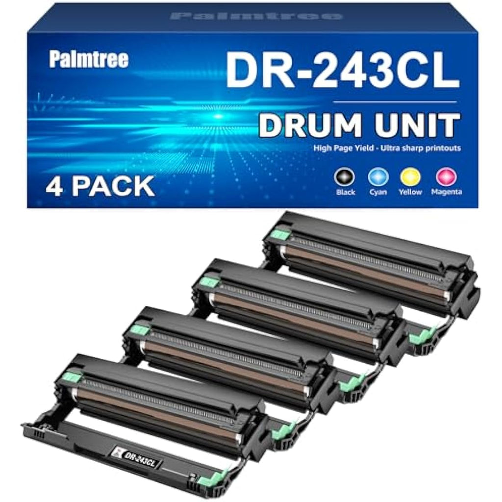Palmtree DR-243CL Drum Unit 4-Pack for Brother MFC-L3770CDW DCP-L3550CDW