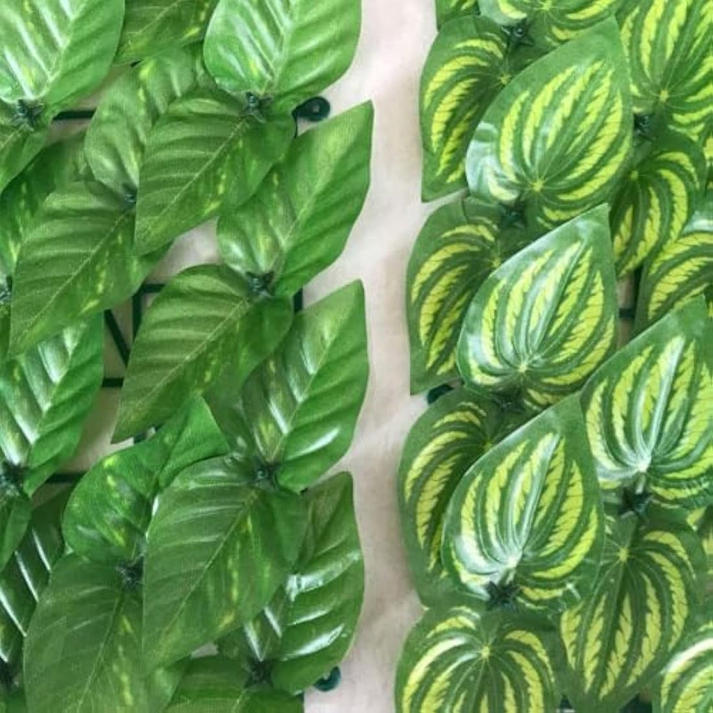 REOVE Artificial Ivy Privacy Fence – Green Plastic Leaf Hedge Panels