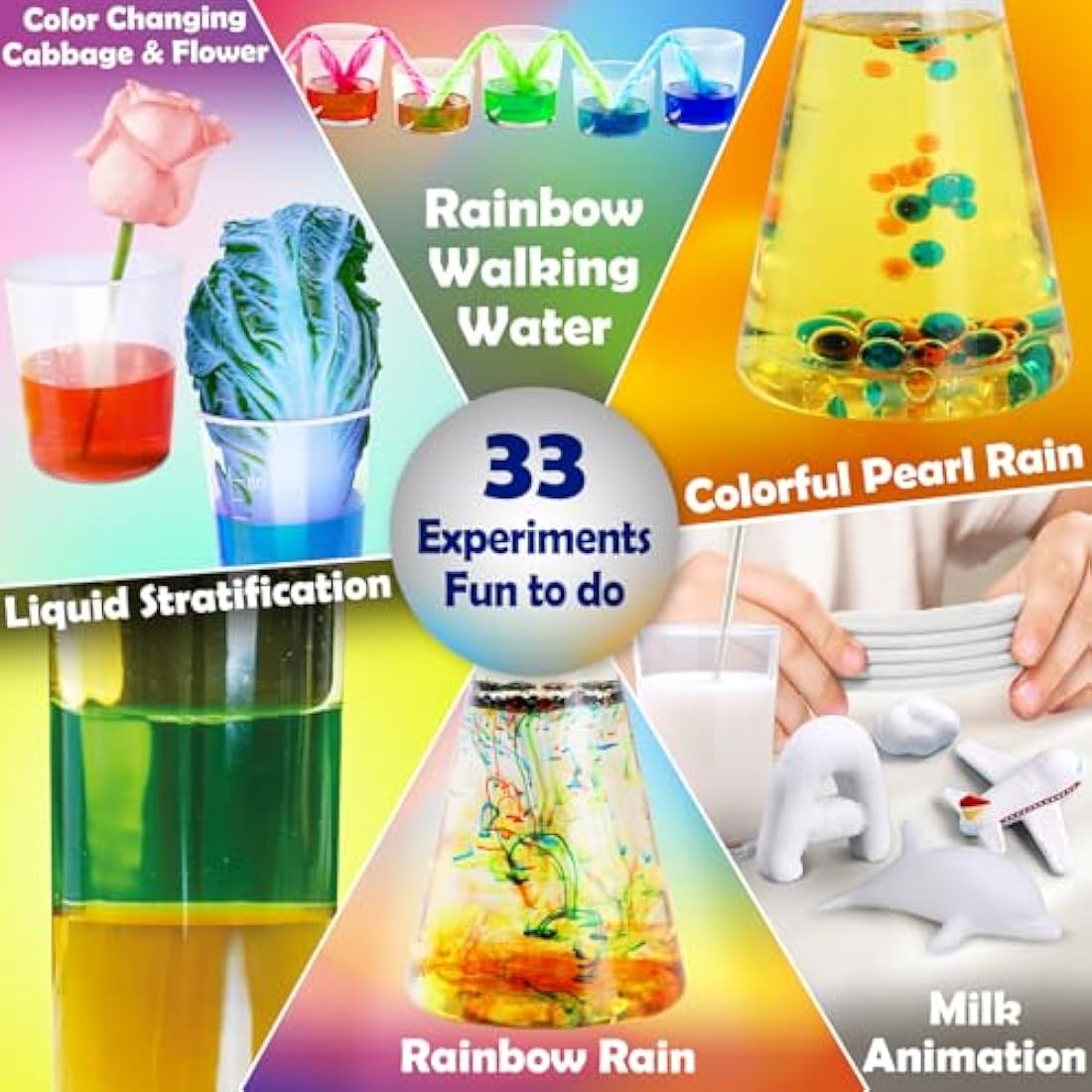 UNGLINGA 33 Experiments Science Kit – STEM Chemistry Set for Kids
