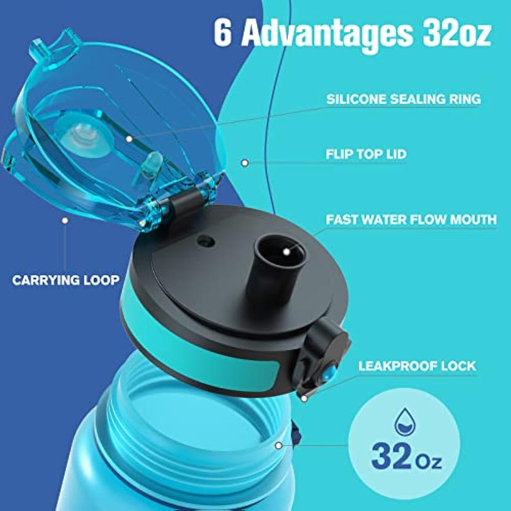 Sahara Sailor Motivational Water Bottle | 1L Tritan BPA Free Leakproof