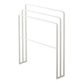 Yamazaki Tower 3-Bar Bath Towel Hanger – Minimalist Steel Rack, White